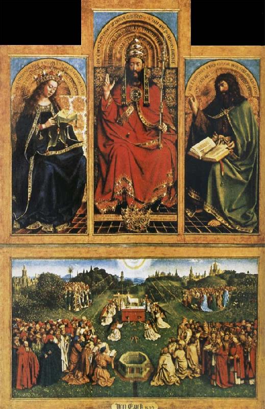EYCK, Jan van Altarpiece of Ghent Spain oil painting art